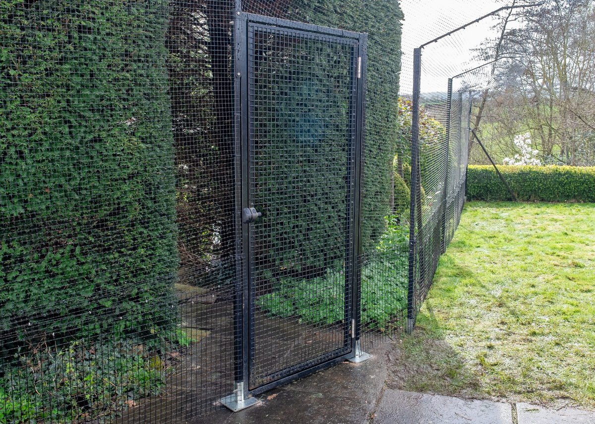 Cat Enclosure on Patio with Gate