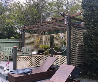 Cat Fence Barrier On Pergola