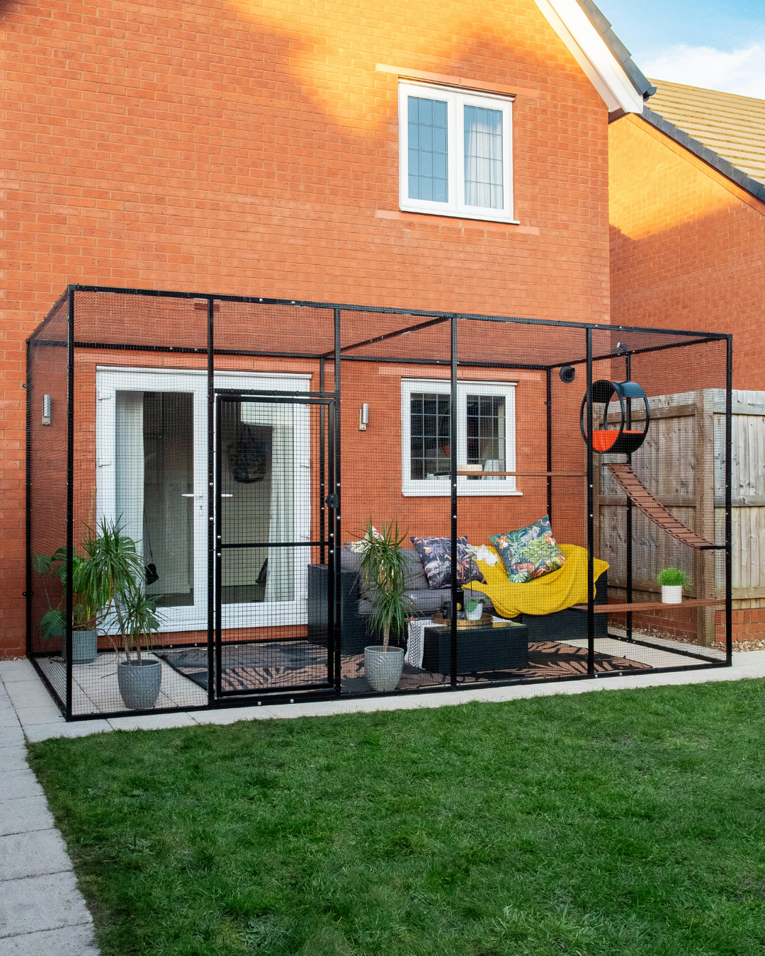 Outdoor Catio area attached to house.
