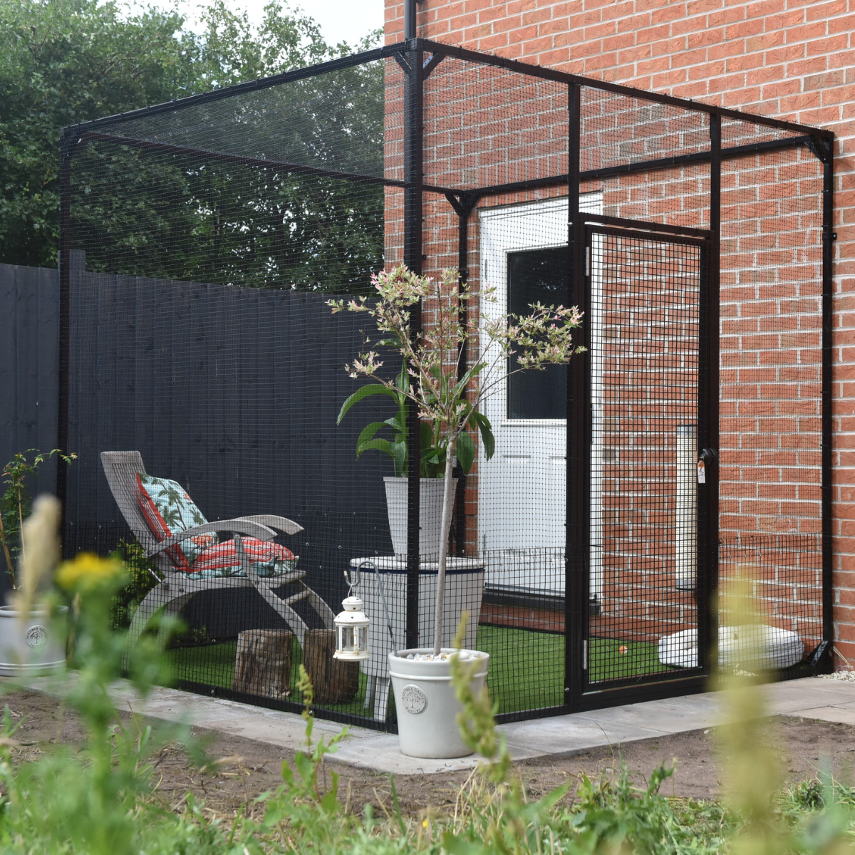 cat enclosure on patio