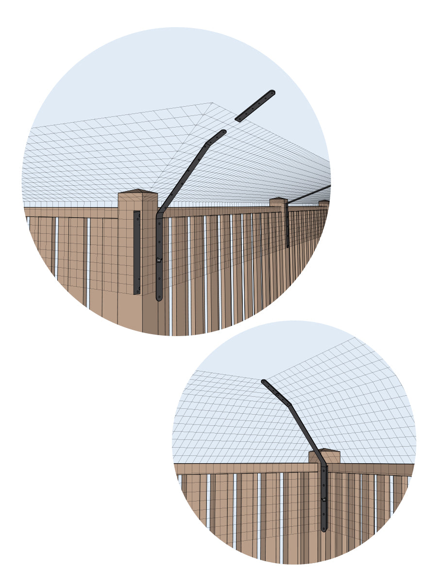 ProtectaPet® Eckverlängerung für Katzenzaun