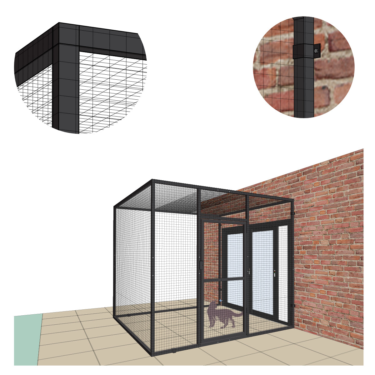 how a diy protectapet catio works graphic