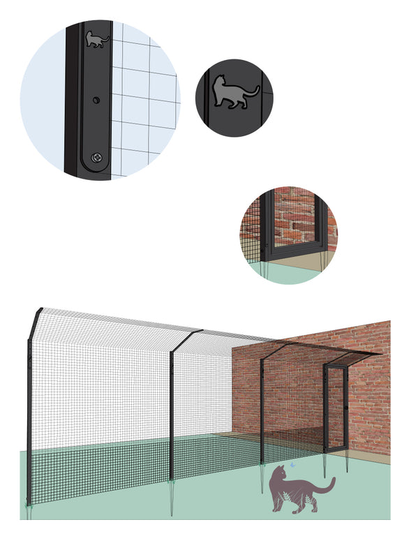 ProtectaPet® Cat Enclosure Post Turf